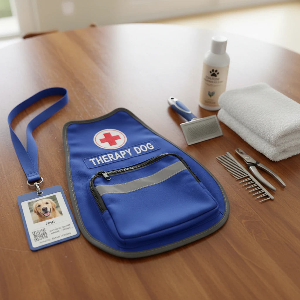 Essential gear for a working therapy dog in NZ