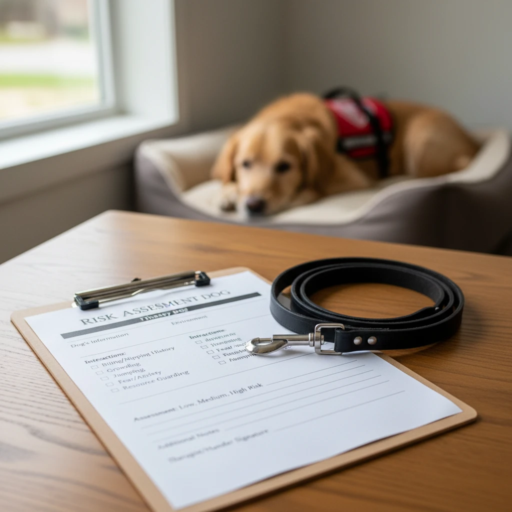Risk assessment and logistics planning for therapy dog visits