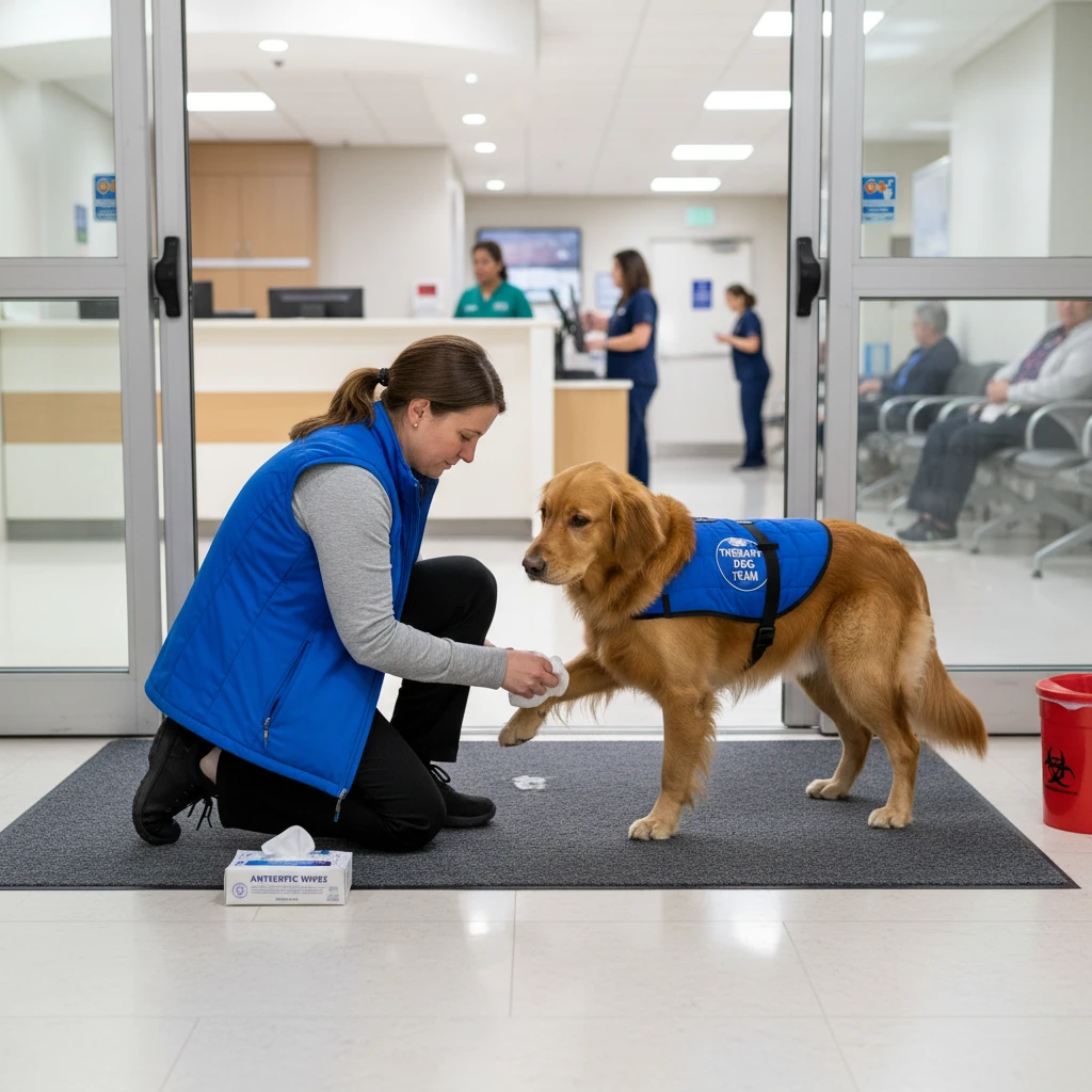 Infection control protocols for therapy dogs
