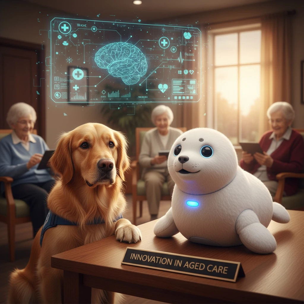 Real therapy dog vs robotic therapy pet comparison