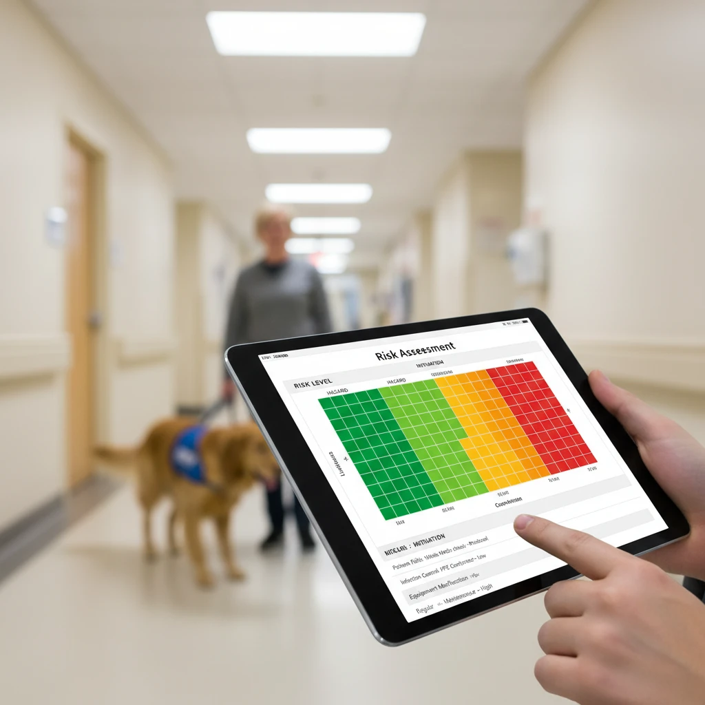 Risk assessment matrix for therapy dog compliance