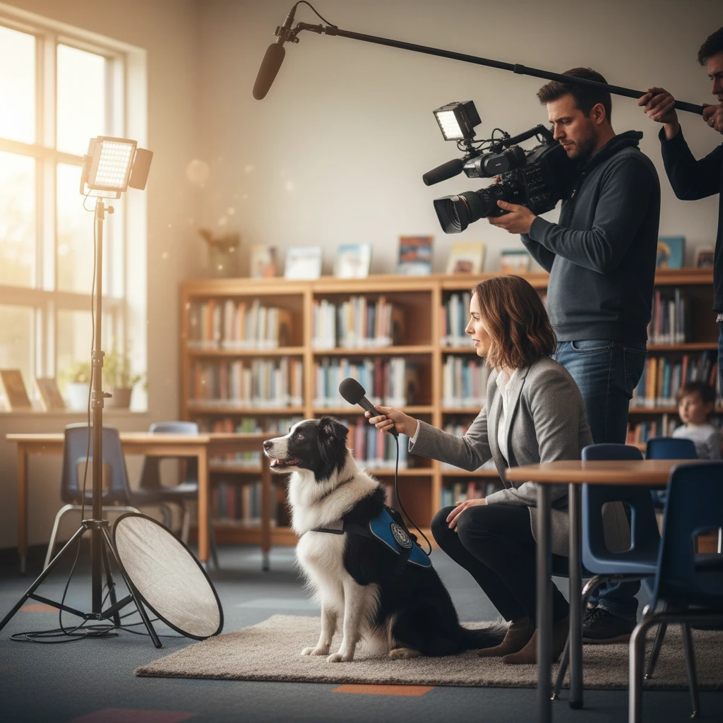 Media coverage of therapy dogs in schools