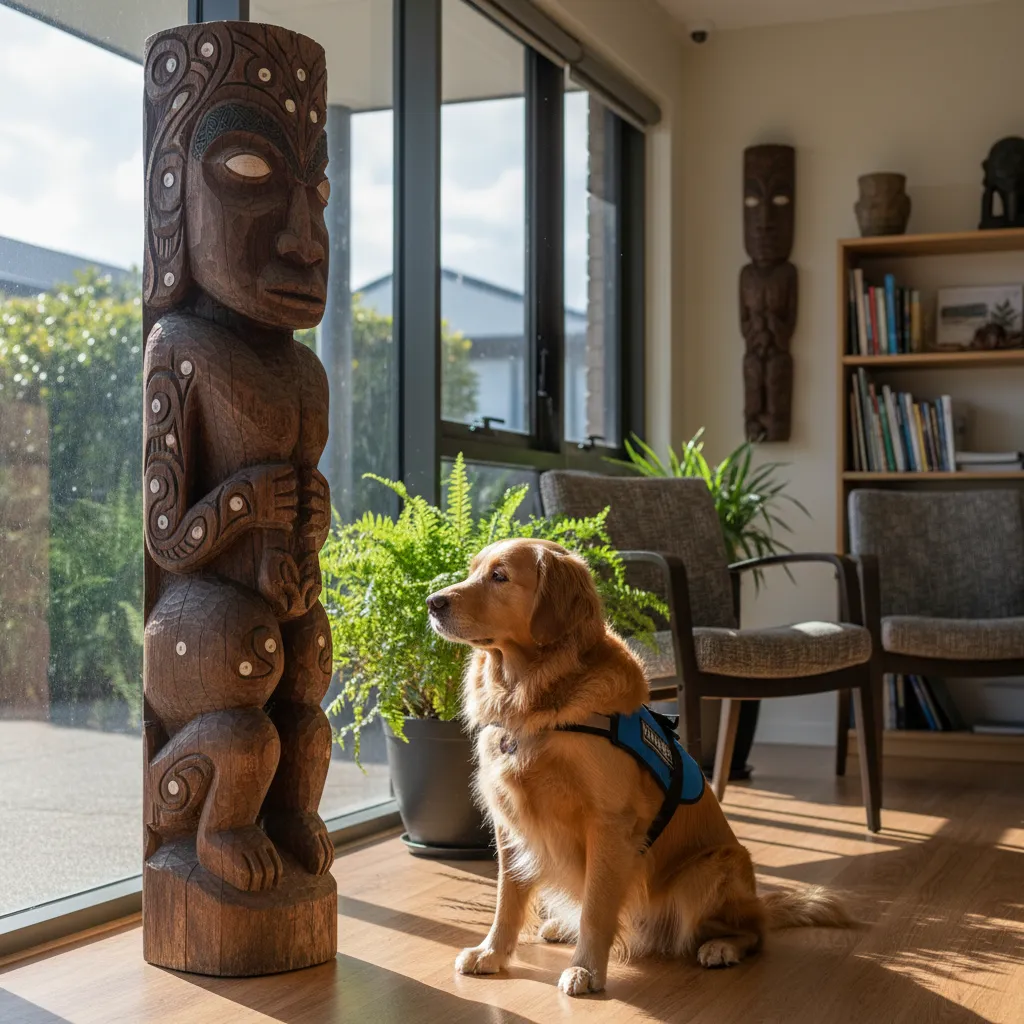 Therapy dog in a culturally responsive New Zealand health setting