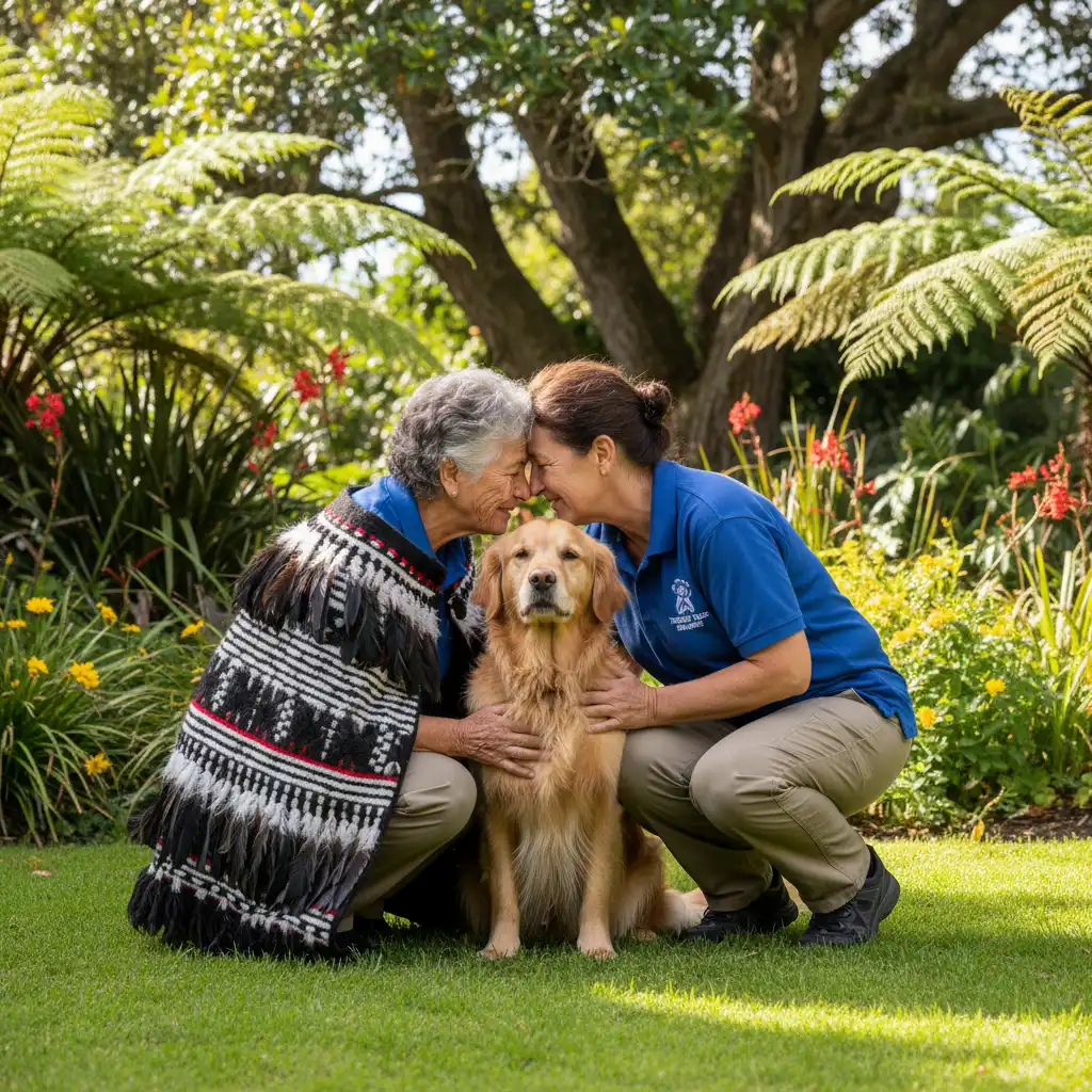 Building relationships through Whakawhanaungatanga in animal therapy