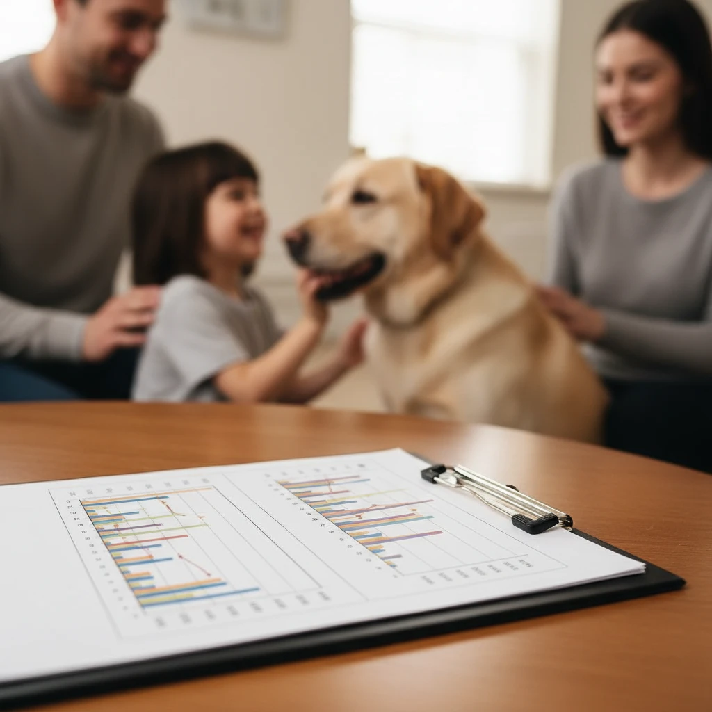 Measuring progress in animal assisted speech therapy