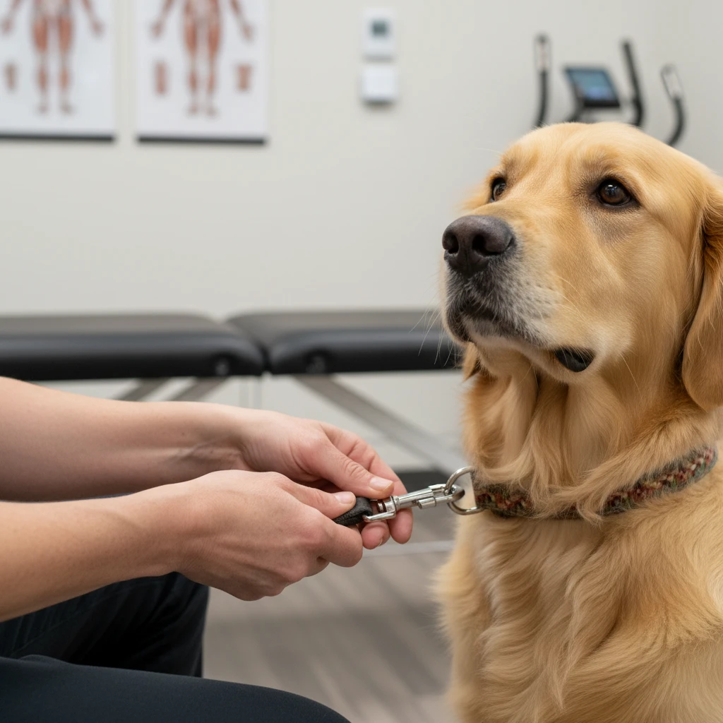 Fine motor skill exercises with grooming therapy dogs