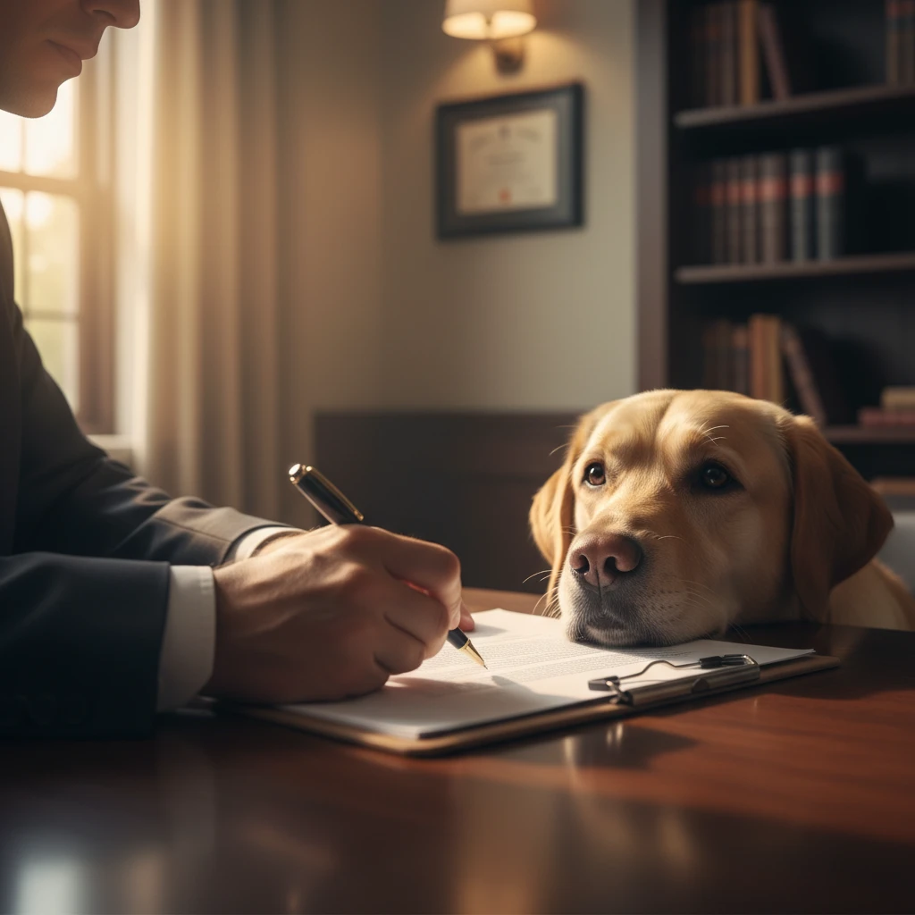 Handler registering for therapy dog training course