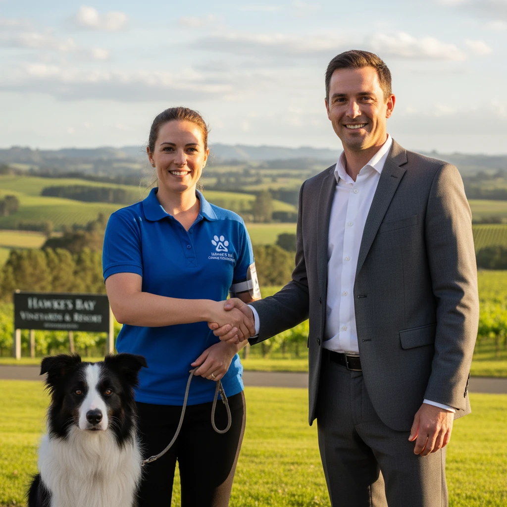 Booking a professional wellness dog team in Hawke's Bay
