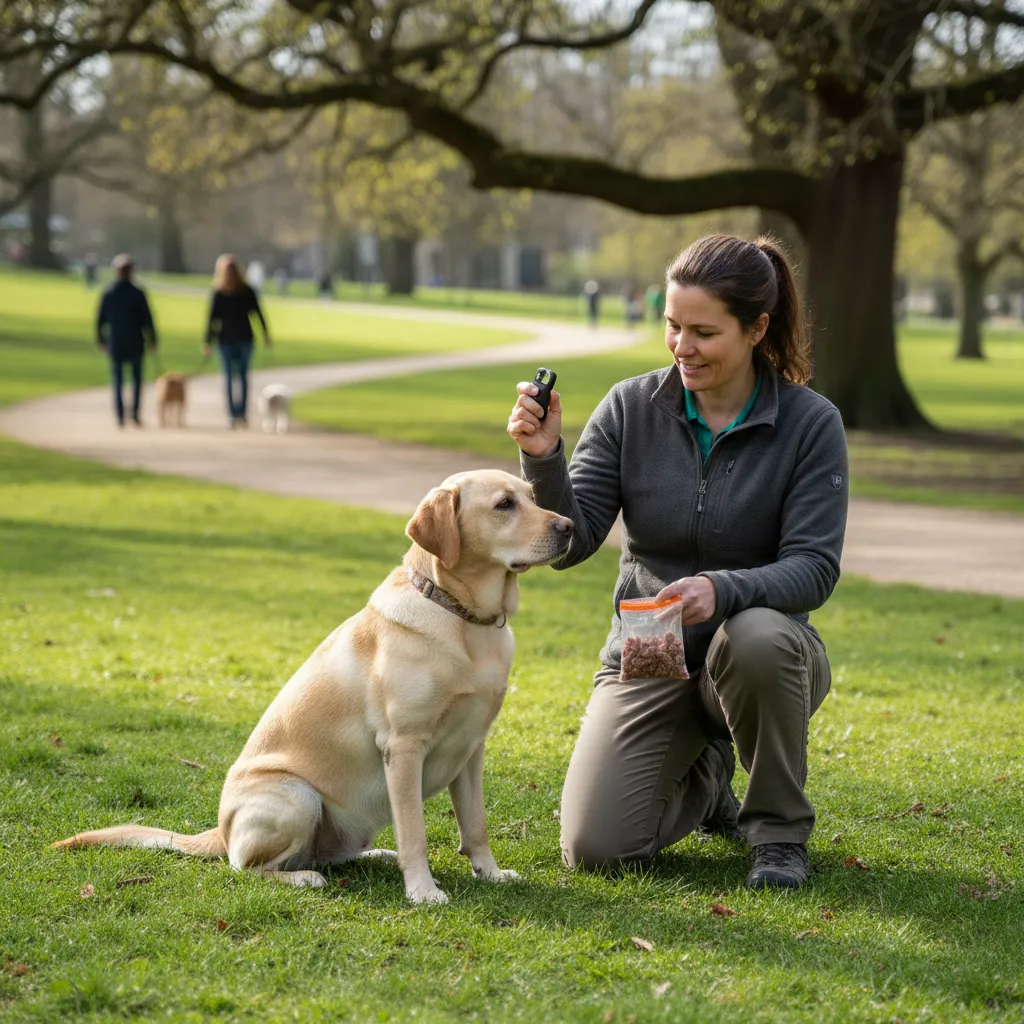 Dog training session for therapy dog certification in New Zealand