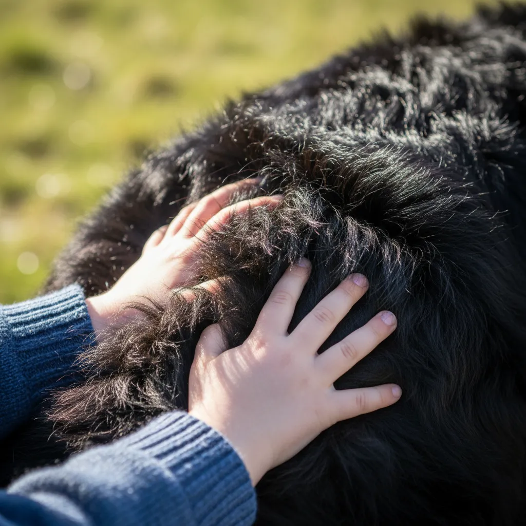 Tactile sensory regulation with a therapy dog