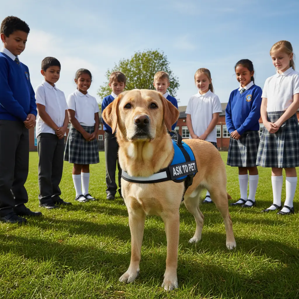 Safety protocols for therapy dogs in schools
